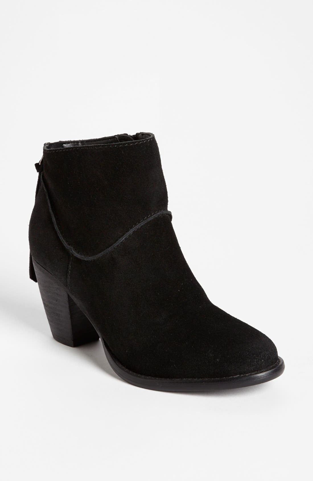 'Milaan' Bootie, Main, color, BLACK SUEDE