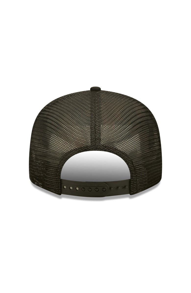 New Era Men's New Era Black Texas Rangers Tropic Trucker 9FIFTY Snapback Hat, Alternate, color, 