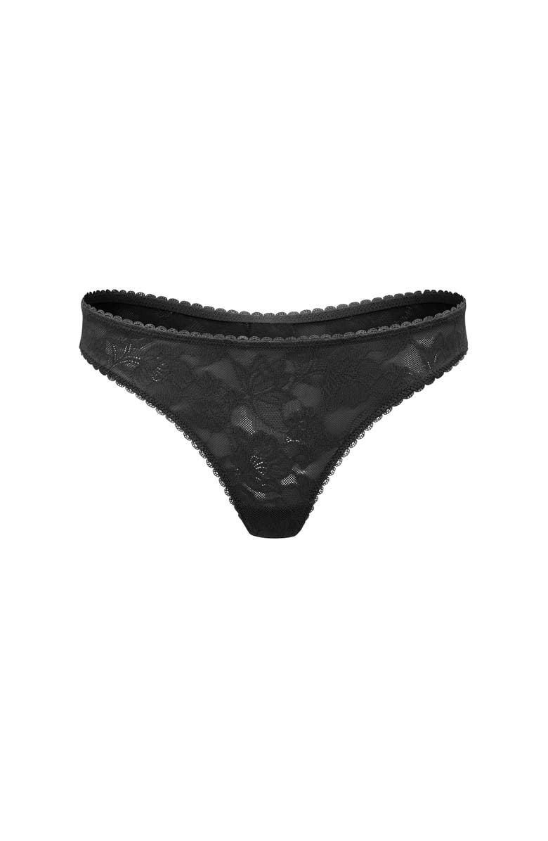 Adore Me Delany Thong Panties, Alternate, color, Black
