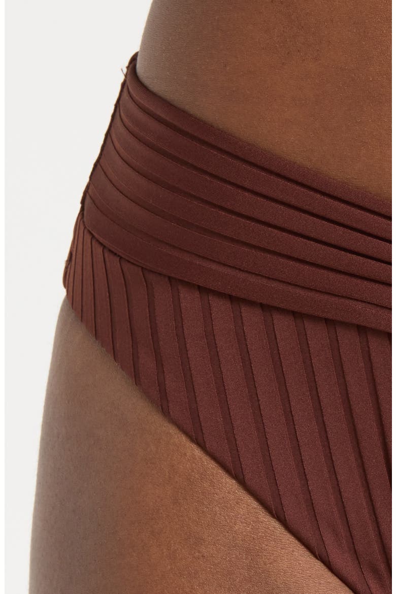 V-Front High Cut Bikini Bottoms, Alternate, color, ESPRESSO