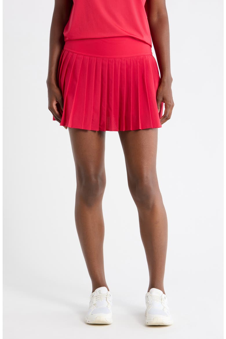 Lightstreme Crosscourt Pleated Active Skort, Main, color, SPICY RED