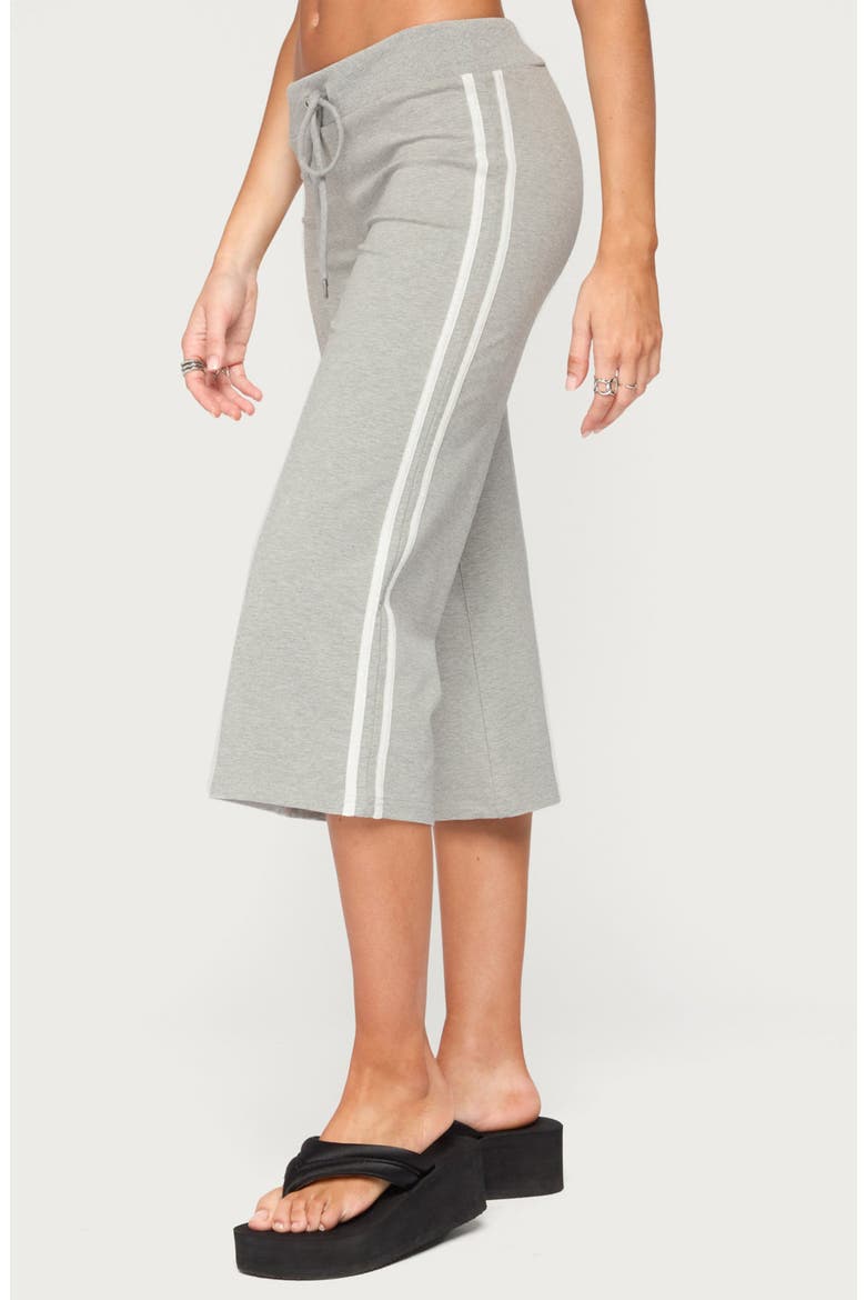 Zanele Side Stripe Capri Sweatpants, Alternate, color, GRAY-MELANGE
