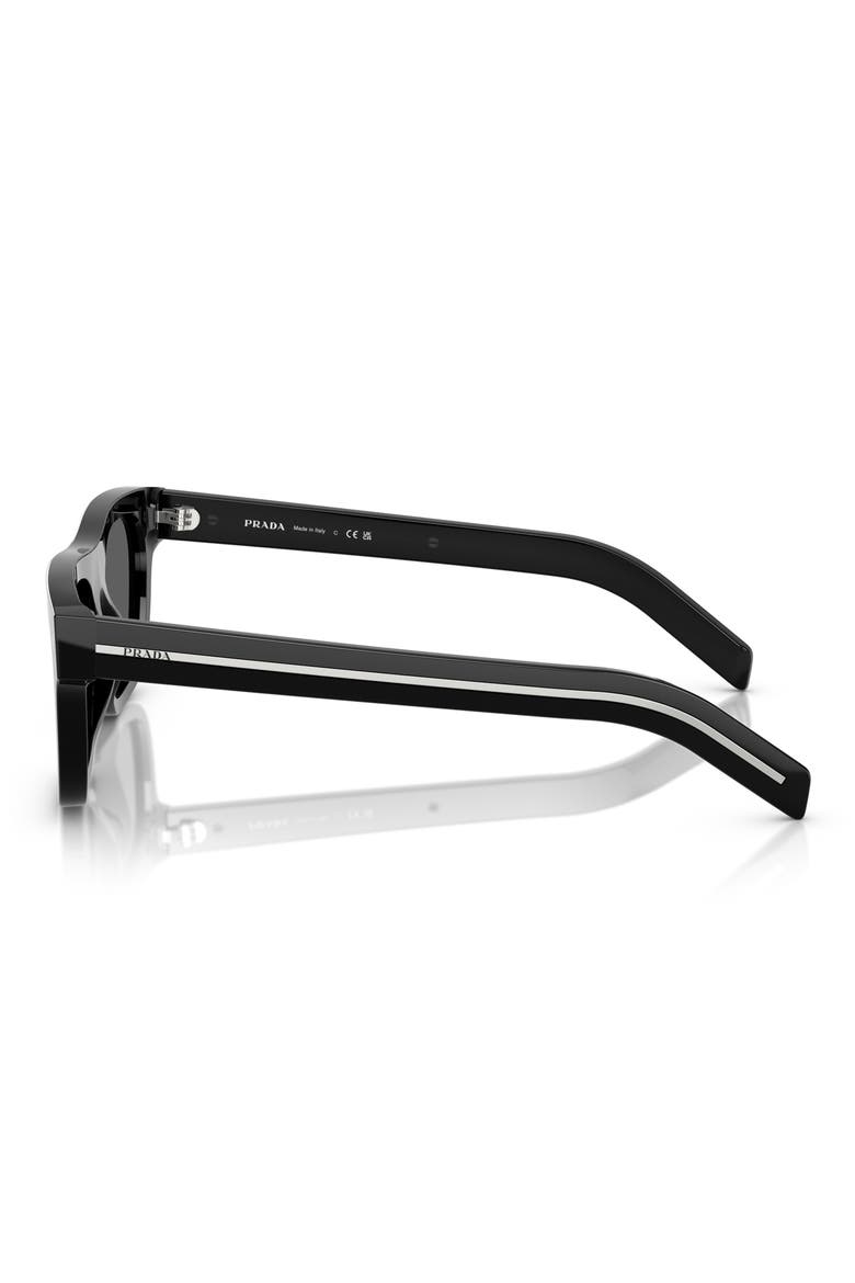 55mm Pillow Sunglasses, Alternate, color, BLACK