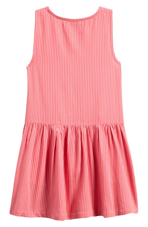 Shop Tucker + Tate Kids' Stripe Sleeveless Cotton Drop Waist Dress In Coral Sugar Lena Stripe