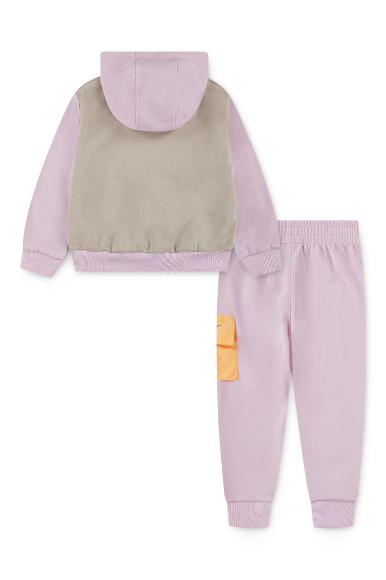Kids' Keep Climbing Colorblock Hoodie & Joggers Set, Alternate, color, PINK FOAM