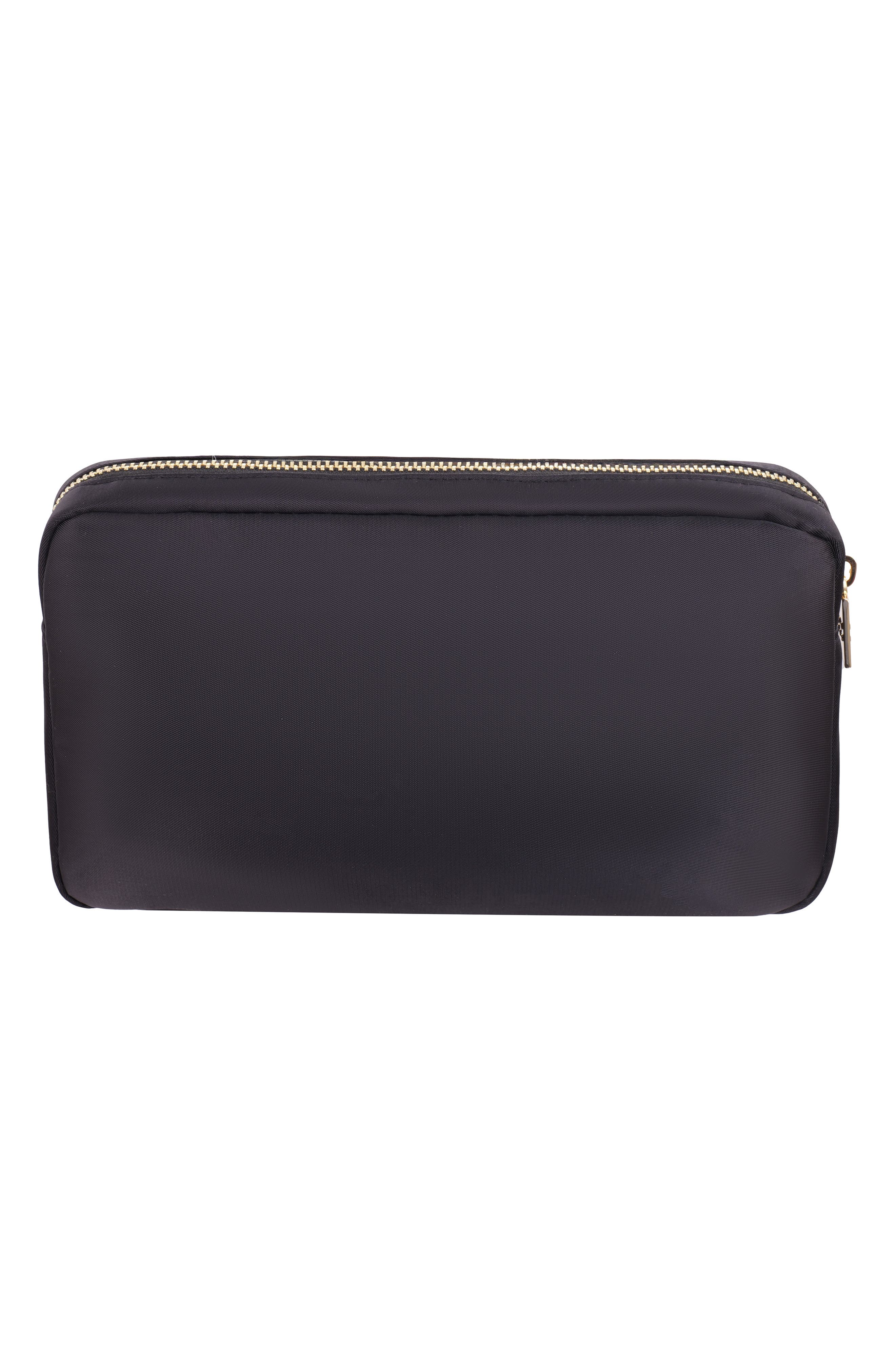 Medium Disco Ball Cosmetics Bag, Alternate, color, BLACK