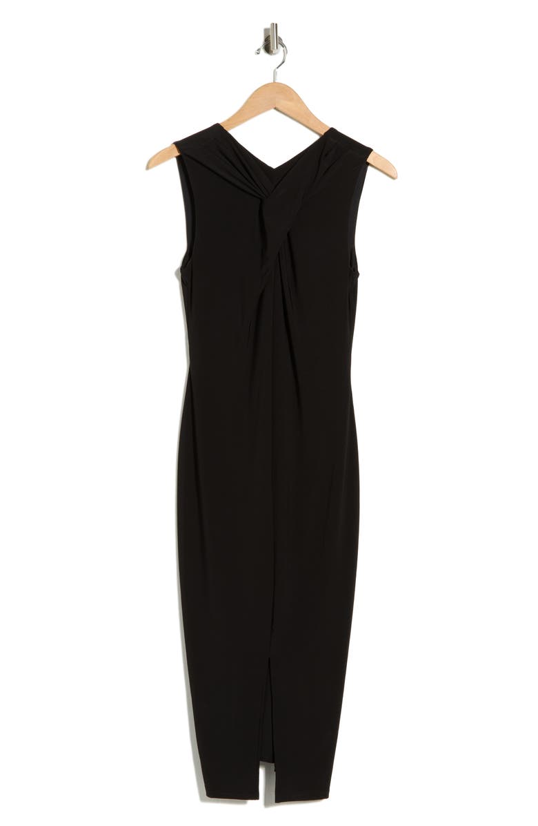 Sam Edelman V-Neck Jersey Midi Dress, Main, color, Black