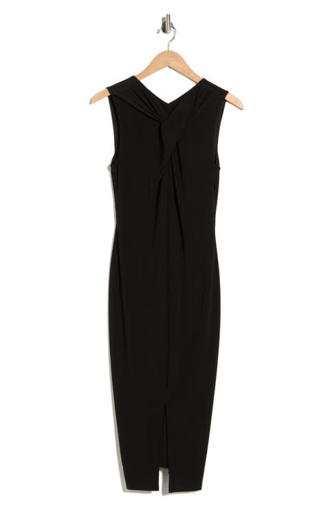 V-Neck Jersey Midi Dress