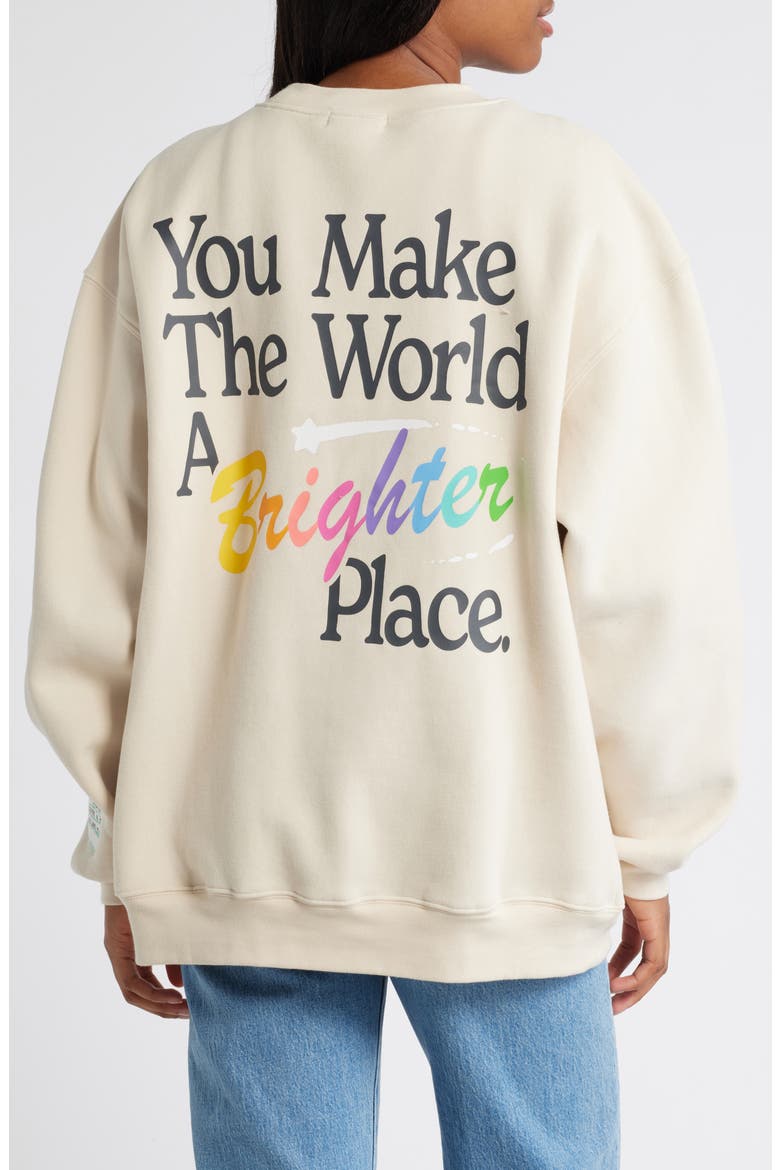 Better Place Embroidered Graphic Sweatshirt, Alternate, color, CREAM