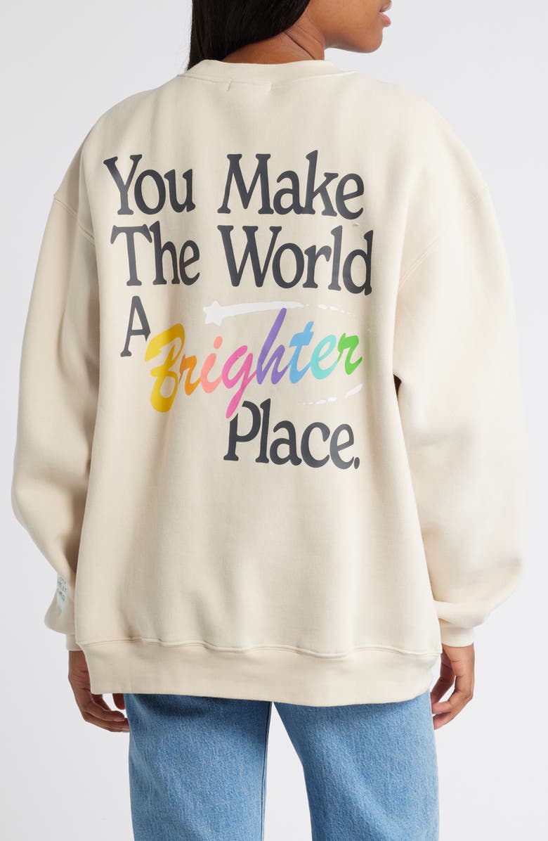 THE MAYFAIR GROUP Better Place Embroidered Graphic Sweatshirt, Alternate, color, 