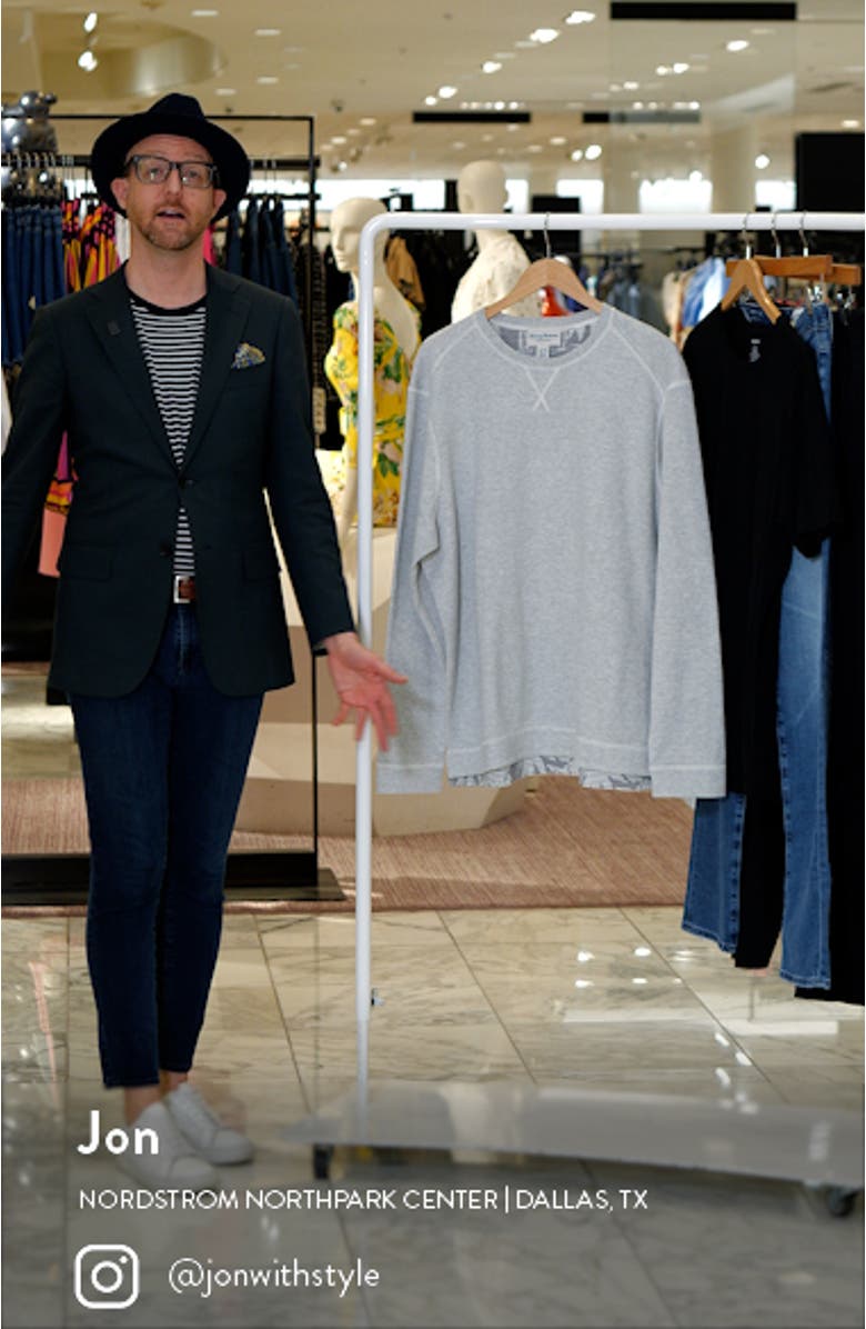 Costa Flora Cotton Blend Crewneck Sweatshirt, sales video thumbnail