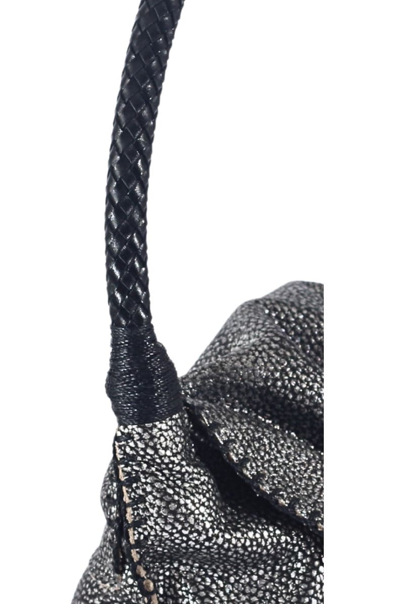 Carlos Falchi Shoulder Butterfly Top Grain Leather Bag, Alternate, color, Roman Chrome