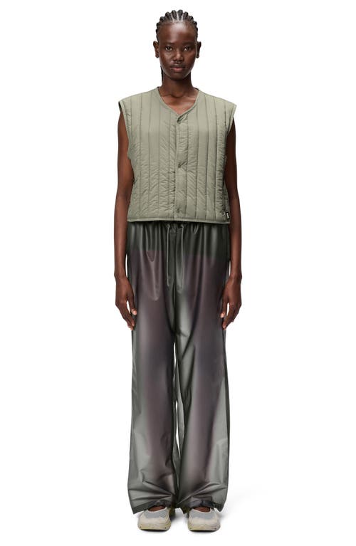 Rains Banja Water Resistant Crop Liner Vest In Green