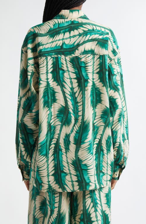Ulla Johnson Soren Long-sleeve Silk Shirt In Acacia