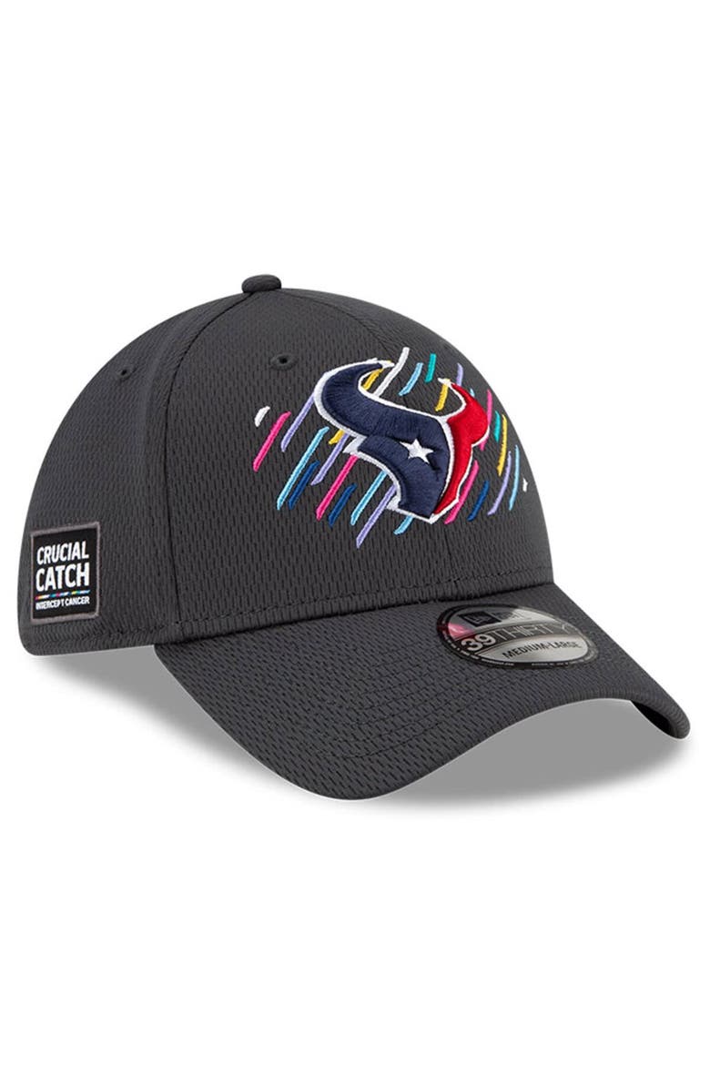 Men's New Era Charcoal Houston Texans 2021 NFL Crucial Catch 39THIRTY Flex Hat, Alternate, color, Charcoal