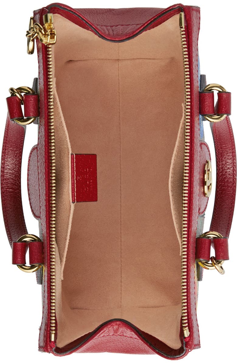 Gucci Small Ophidia Floral GG Supreme Canvas Tote, Alternate, color,