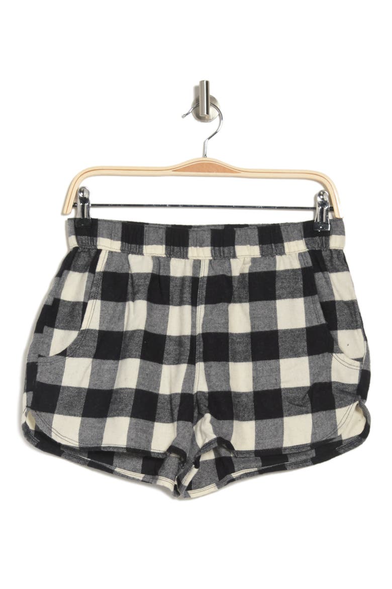 Flannel Shorts, Alternate, color, BLACK BUFFALO CHECK