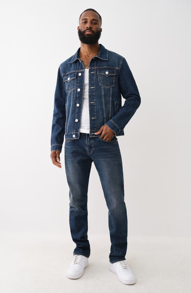True Religion Brand Jeans Jesse Denim Trucker Jacket, Alternate, color, 