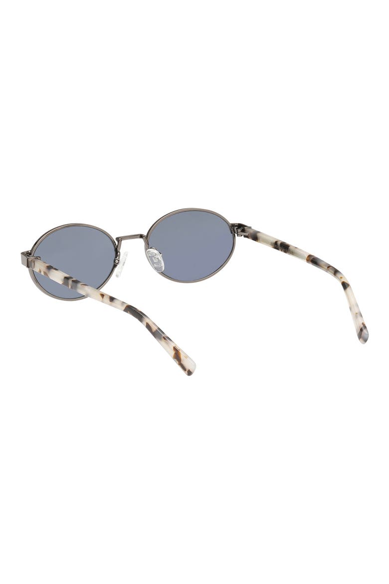 51mm Oval Sungalsses, Alternate, color, SHINY GUNMETAL / SMOKE LENS
