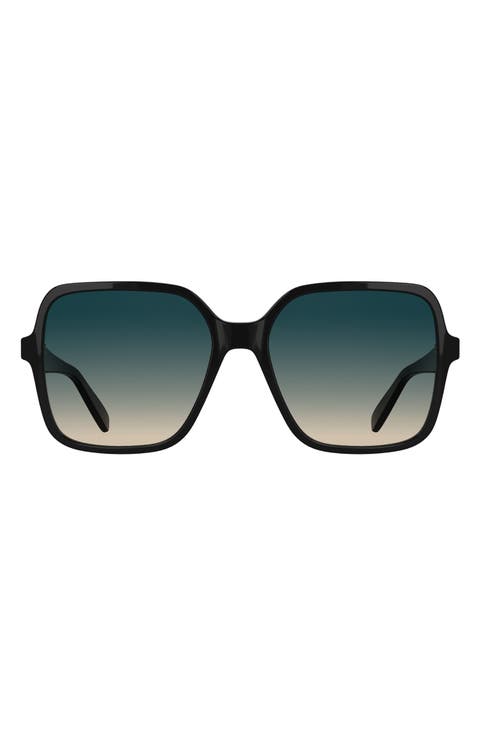 Le Pliage 57mm Gradient Modified Rectangular Sunglasses