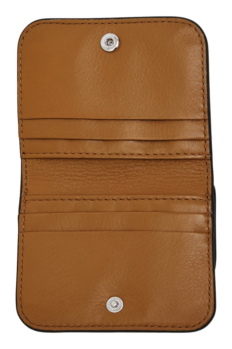 Pucker Up Leather Card Case, Alternate, color, LATTE