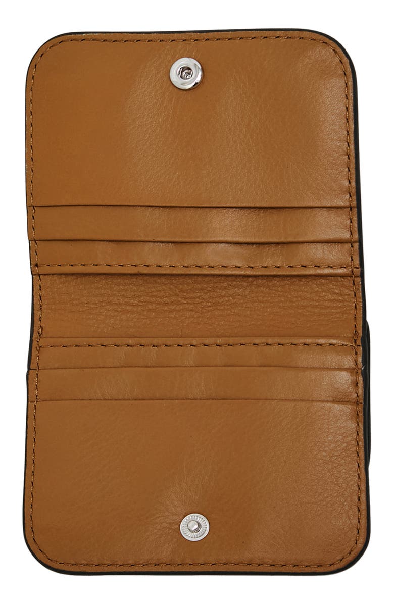 AIMEE Pucker Up Leather Card Case, Alternate, color, Latte