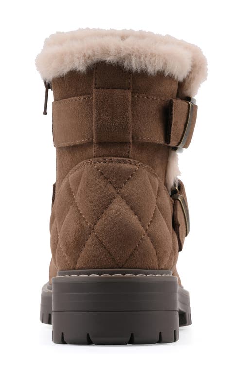 Cliffs By White Mountain Marvin Faux Fur Lined Bootie In Brown