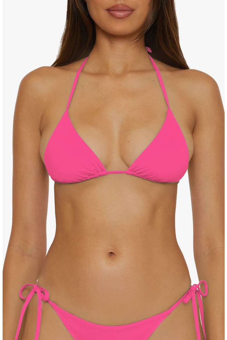 'Color Code' Triangle Bikini Top, Main, color, PUNCH