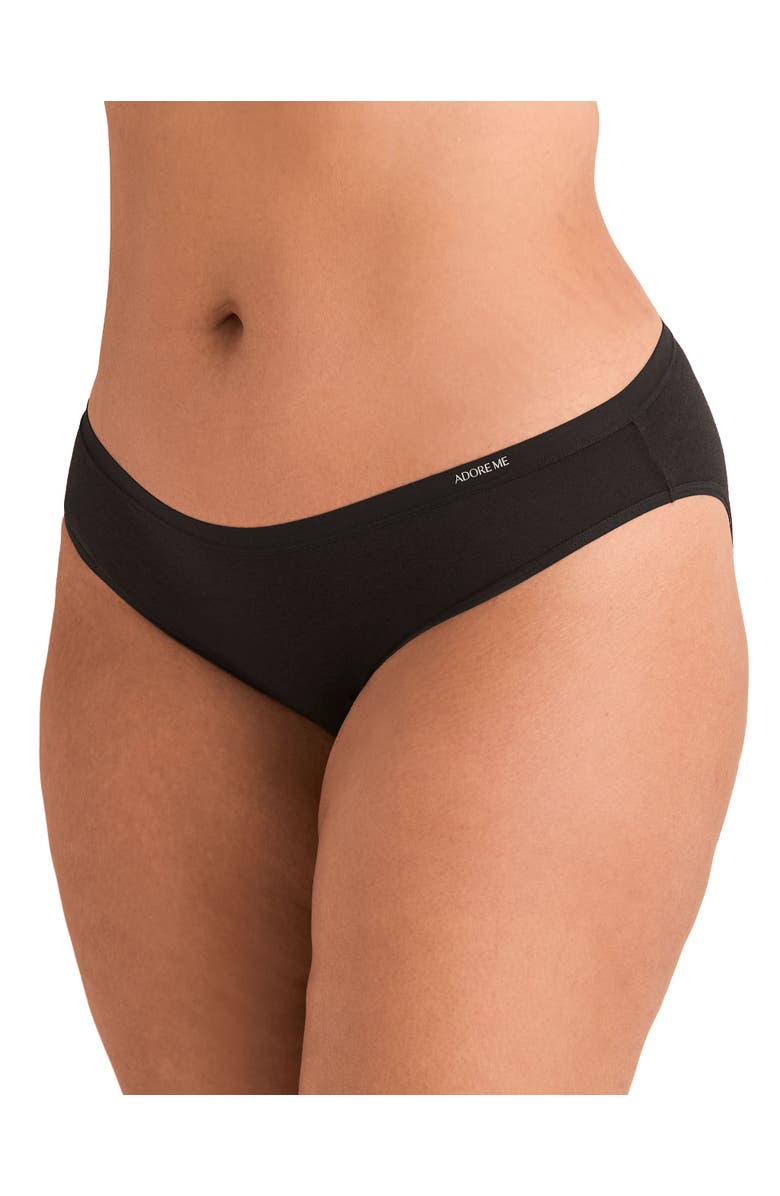 Adore Me Everly Bikini Panties, Main, color, Black
