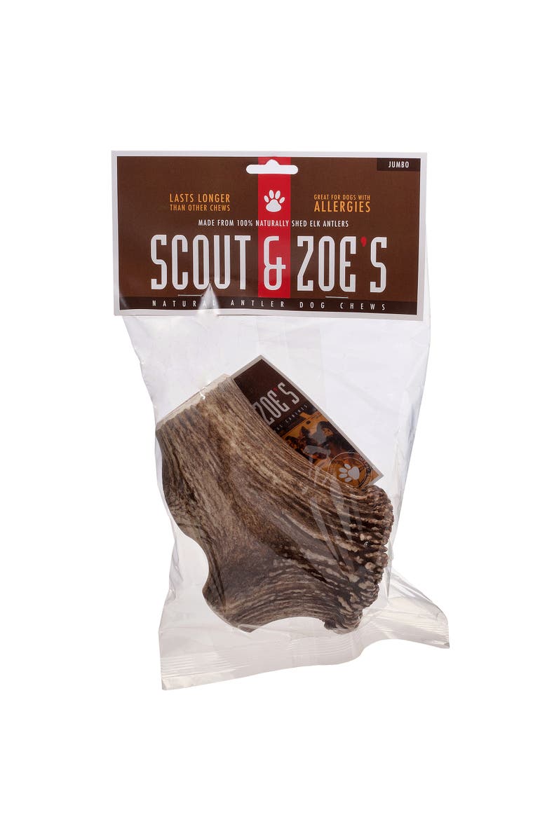 Scout & Zoe's Elk Antler, Jumbo, Dog Chew, 75+lb Giant Breeds-Heavy Chewers, Main, color, Multicolored