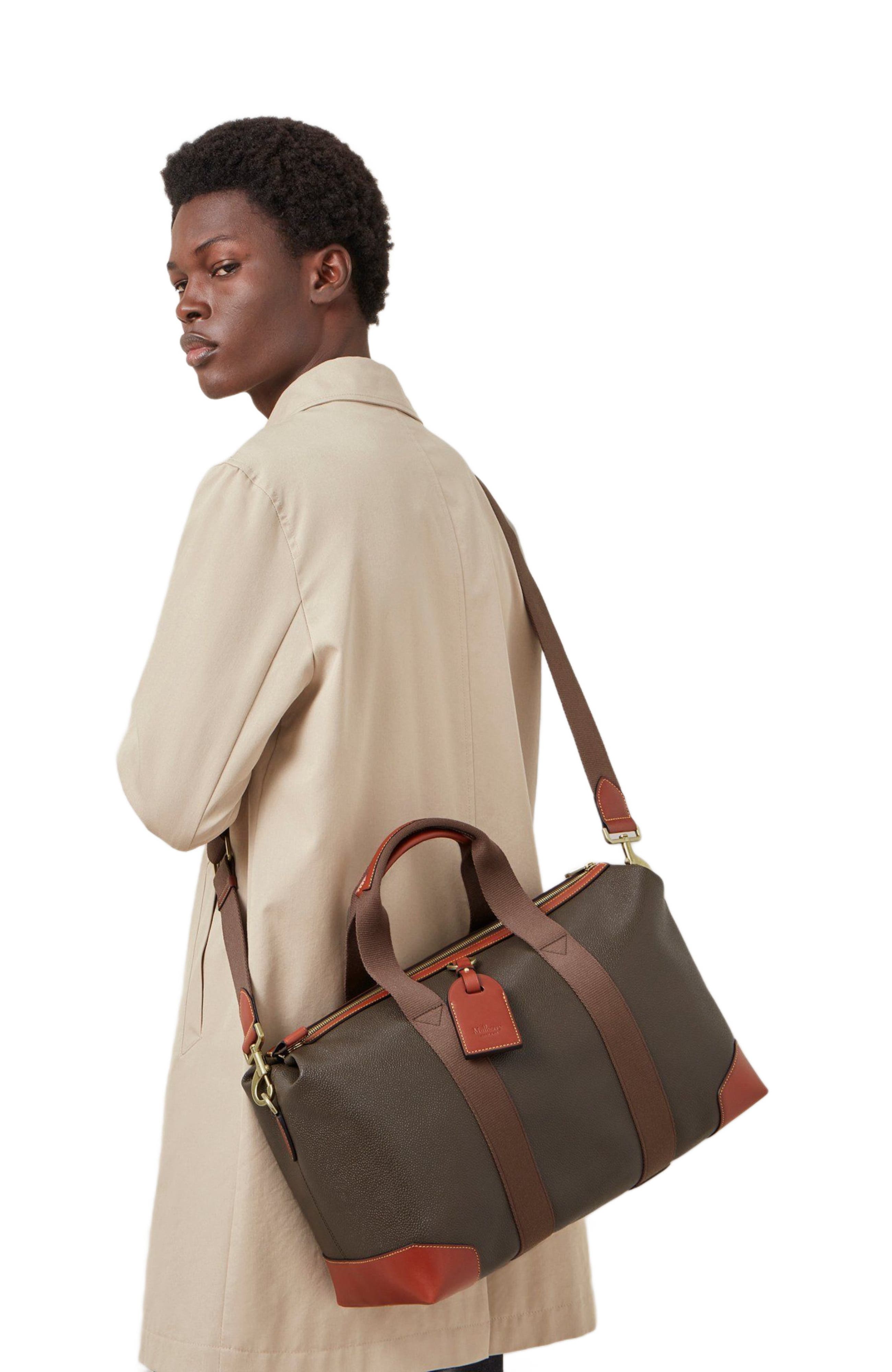Heritage Day Clipper Eco Scotchgrain Duffle, Alternate, color, Mole-Cognac