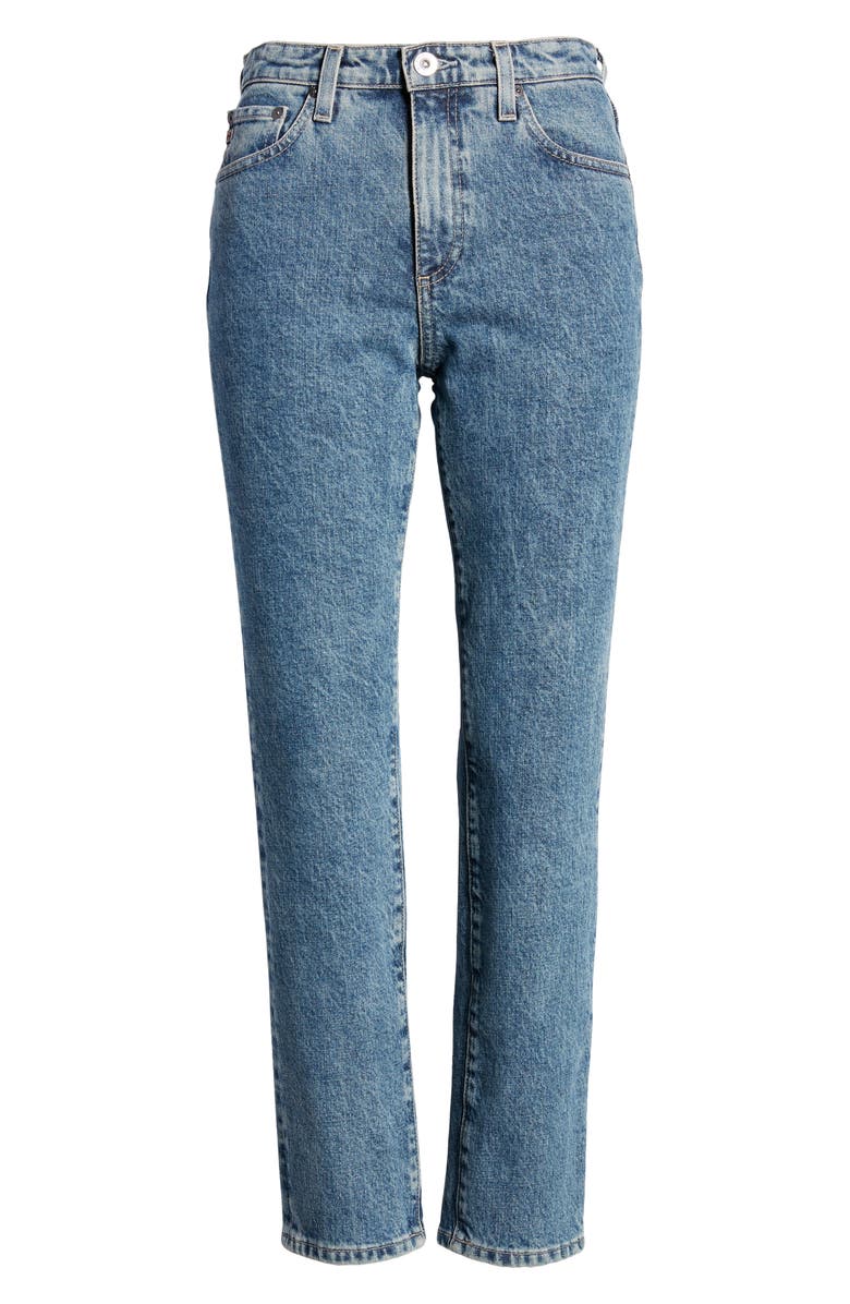AG Isabelle High Waist Ankle Straight Leg Jeans, Alternate, color, Hybrid