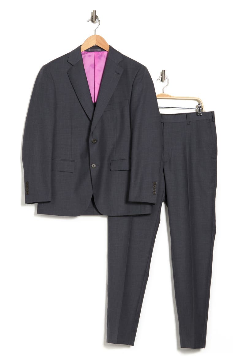 Notch Lapel Suit, Main, color, MEDIUM GREY