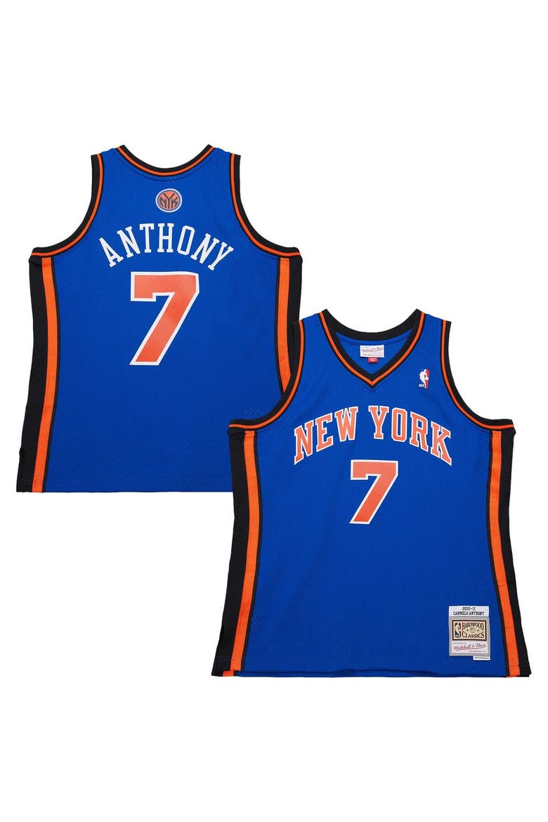 Men's Mitchell & Ness Carmelo Anthony Blue New York Knicks Big & Tall 2010/11 Swingman Jersey, Main, color, Blue