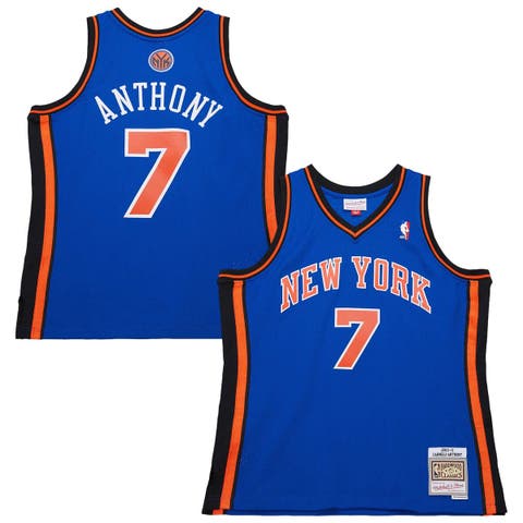 Men's Mitchell & Ness Carmelo Anthony Blue New York Knicks Big & Tall 2010/11 Swingman Jersey