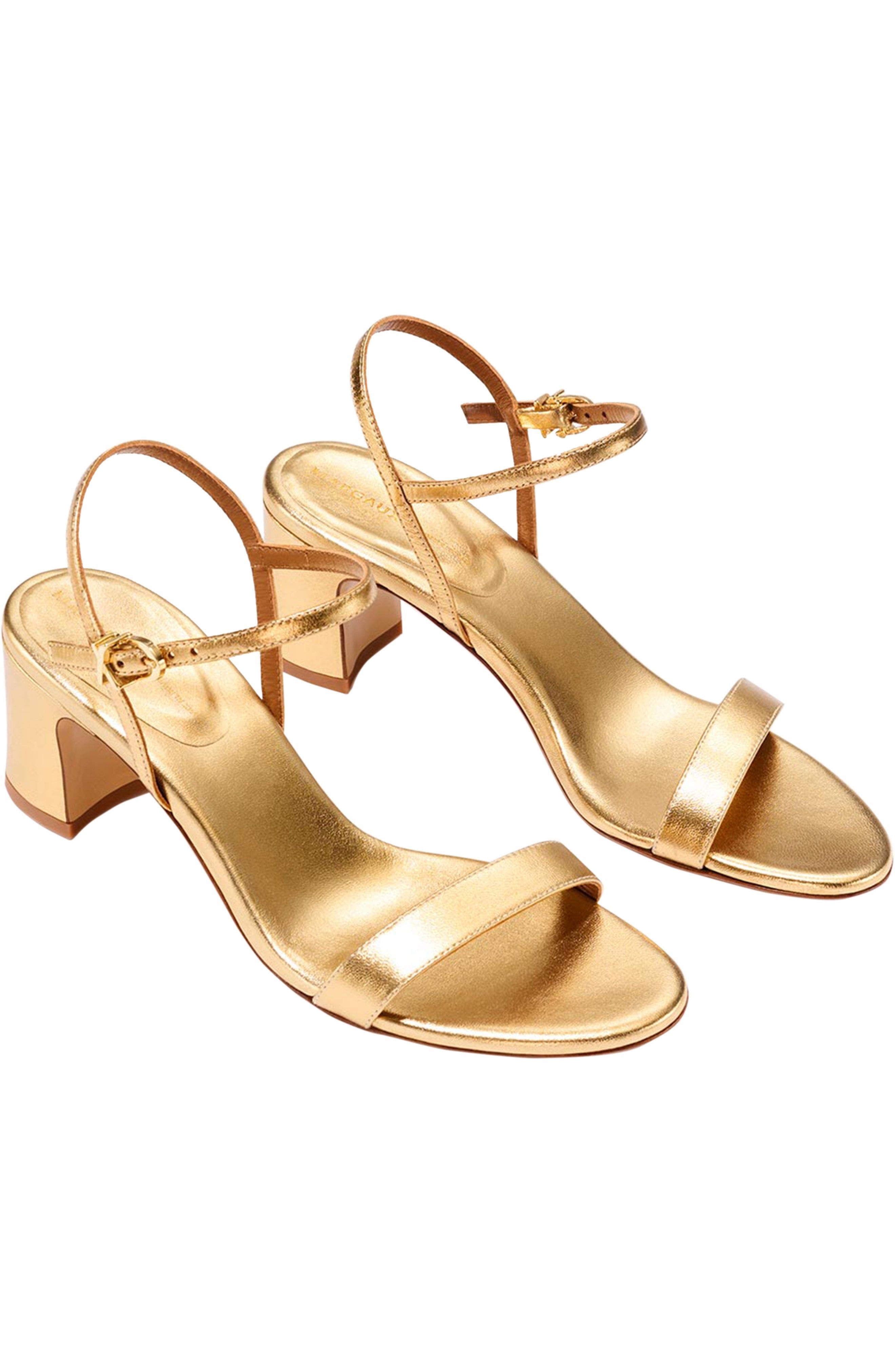 The Cleo Sandal, Alternate, color, Gold Nappa