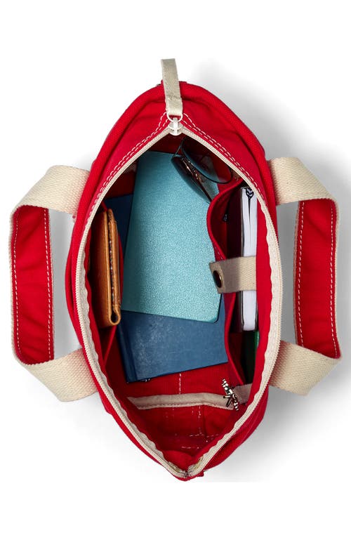 Lands' End Zip Top Canvas Tote Bag In Green