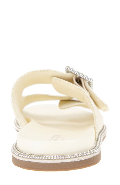 Reaction Kenneth Cole Sydney Embellished Slide Sandal In Natural Weave