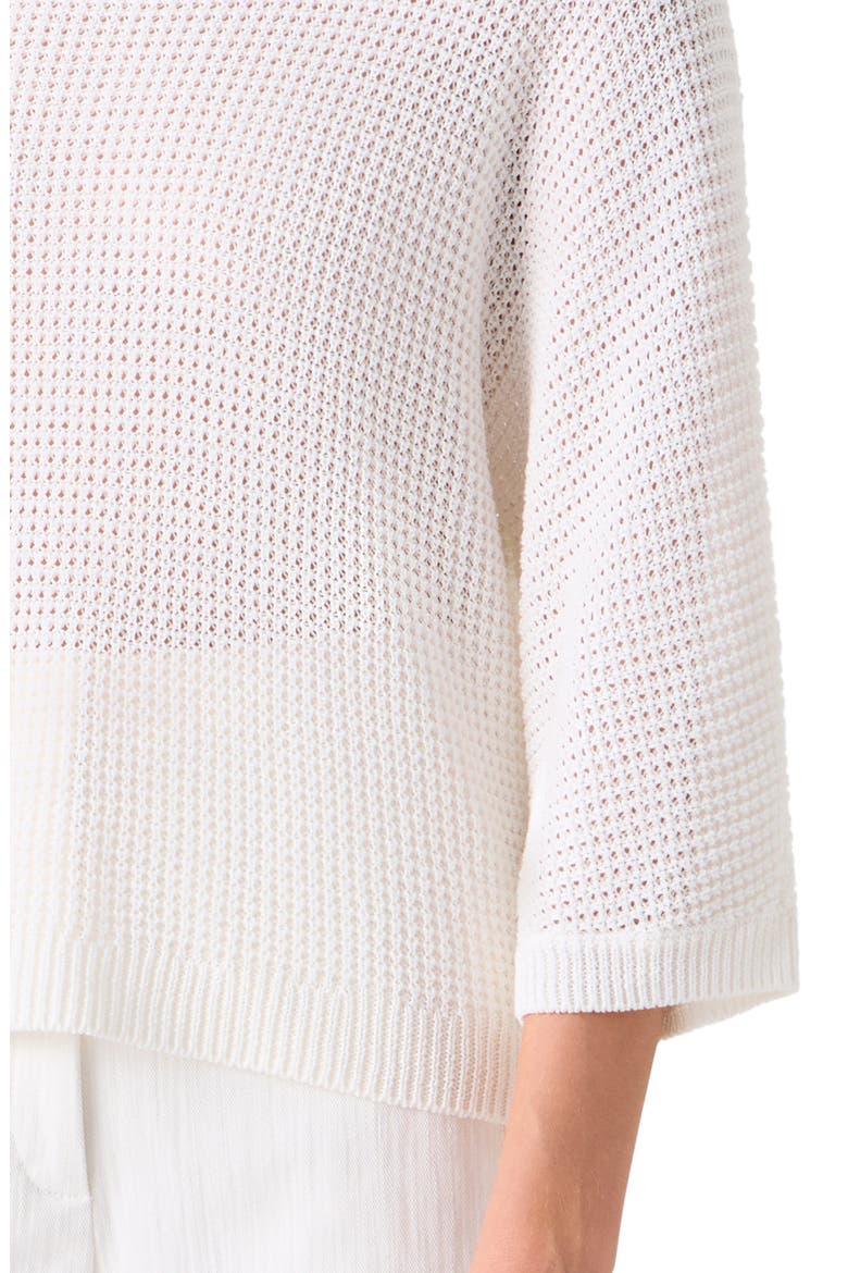 Linen & Cotton Sweater, Alternate, color, CREAM