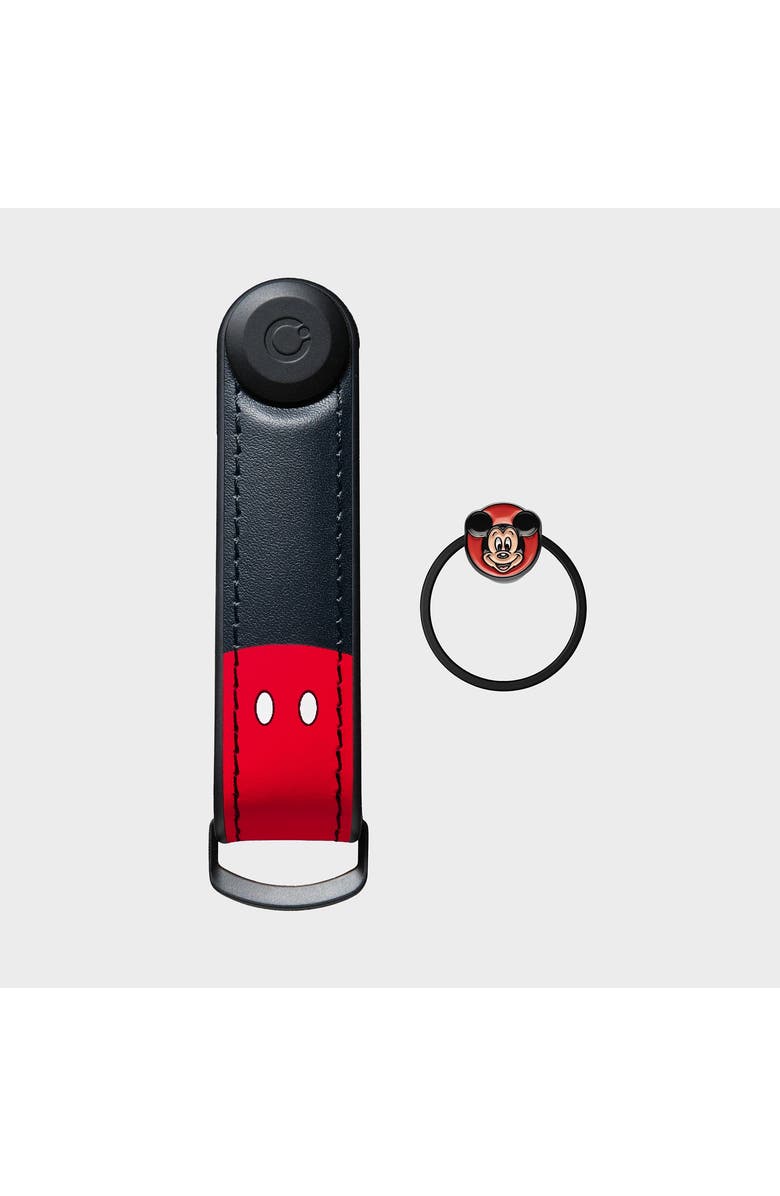 Orbitkey Disney Hybrid Leather Key Organiser + Ring v2 Kit, Alternate, color, Mickey Mouse