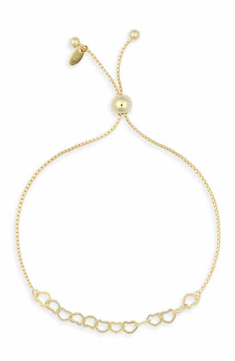 Argento Vivo Sterling Silver Micro Heart Frontal Slider Bracelet