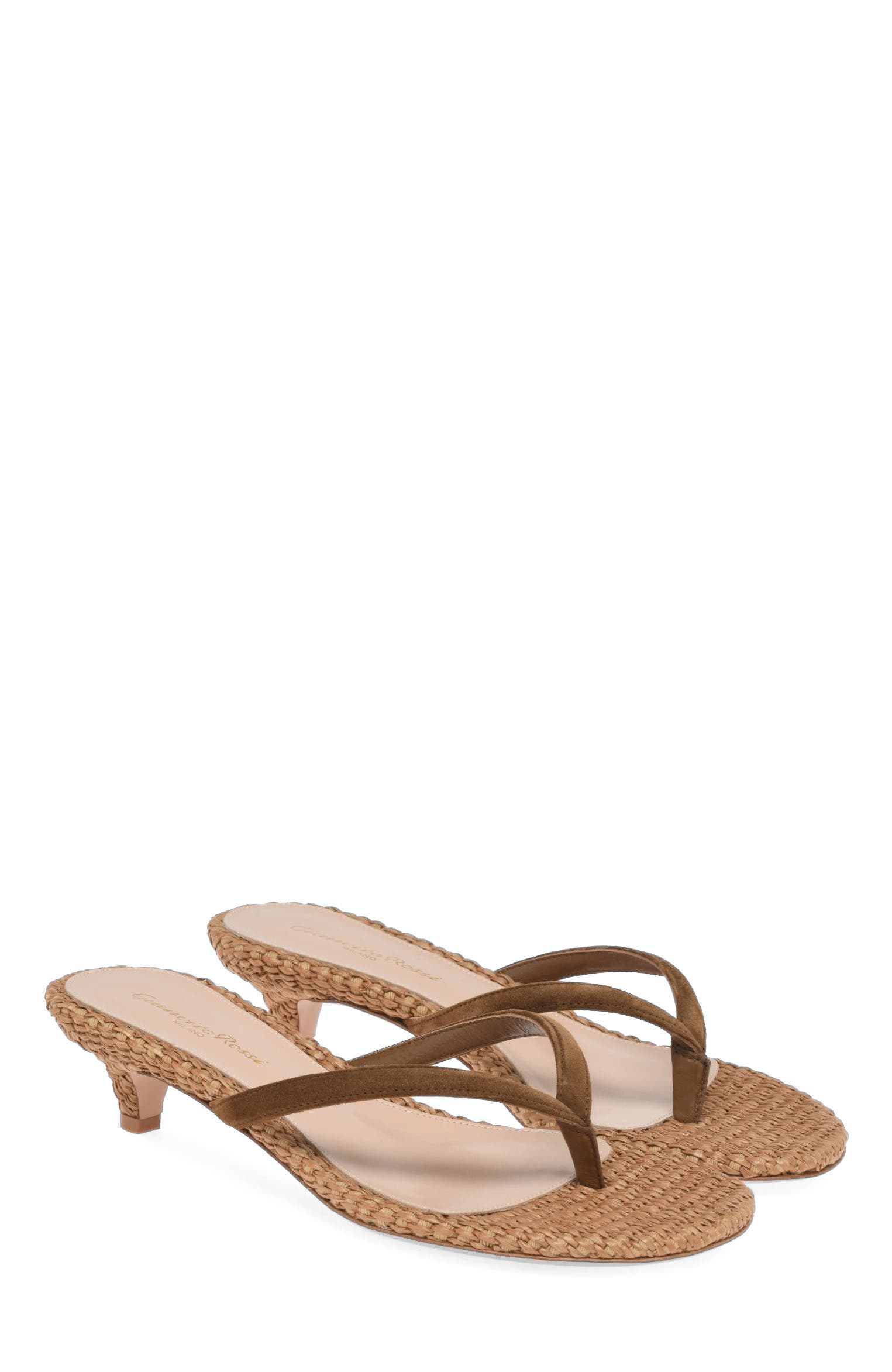 Calypso Thong, Alternate, color, Brown Suede Leather