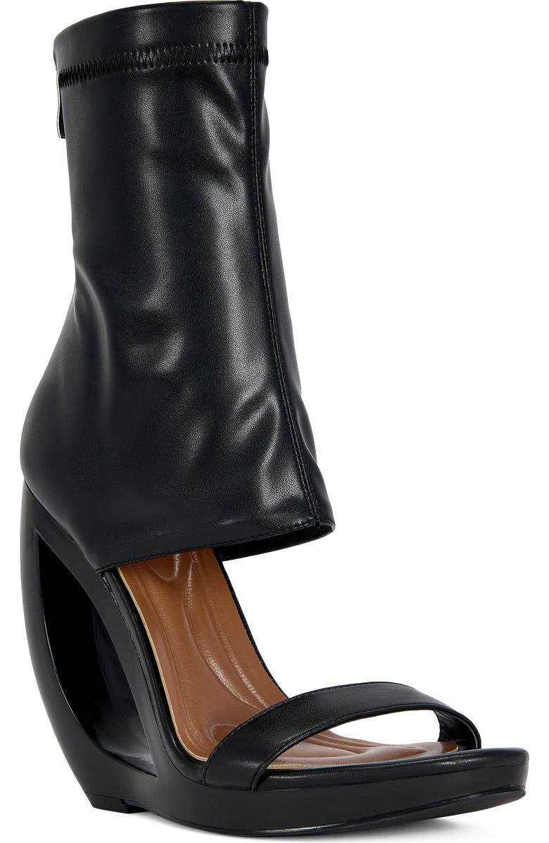 AZALEA WANG Dumisani Bootie Wedge Sandal, Main, color,