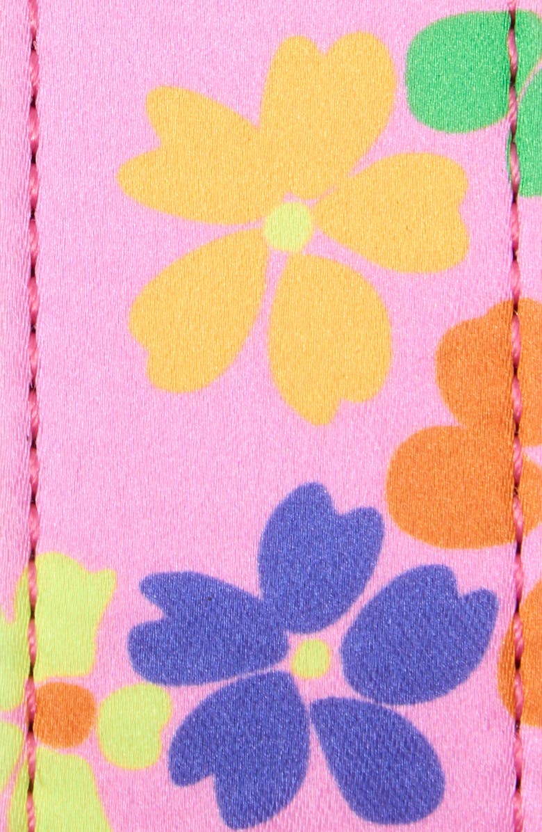 Kurt Geiger London Floral Print Faux Leather Belt, Alternate, color, Pink Multi / Antique Brass