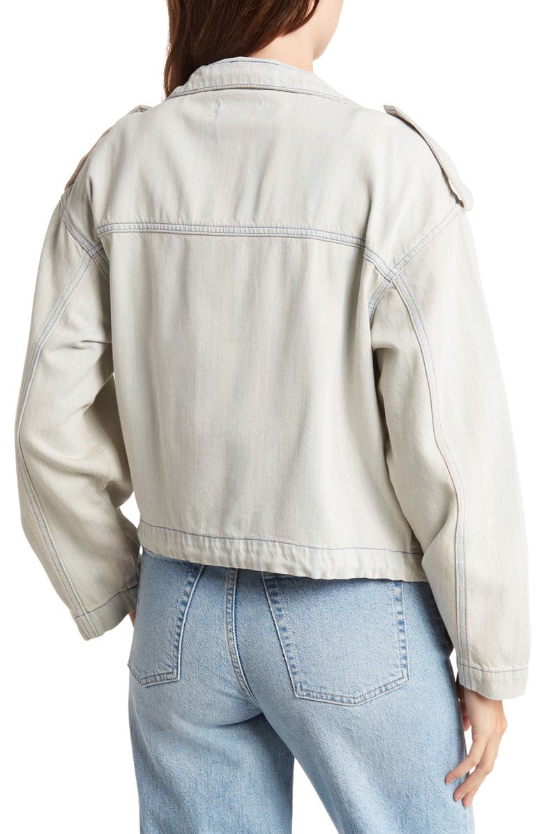 Vigoss Denim Bomber Jacket, Alternate, color, 