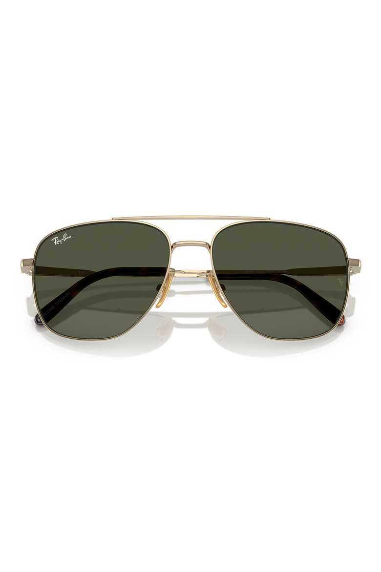 59mm Polarized Square Sunglasses, Alternate, color, GOLD FLASH