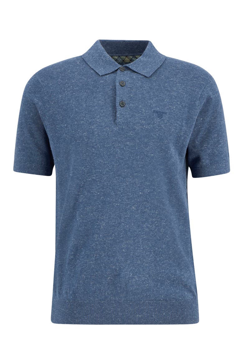 Muston Cotton & Linen Polo, Alternate, color, DENIM