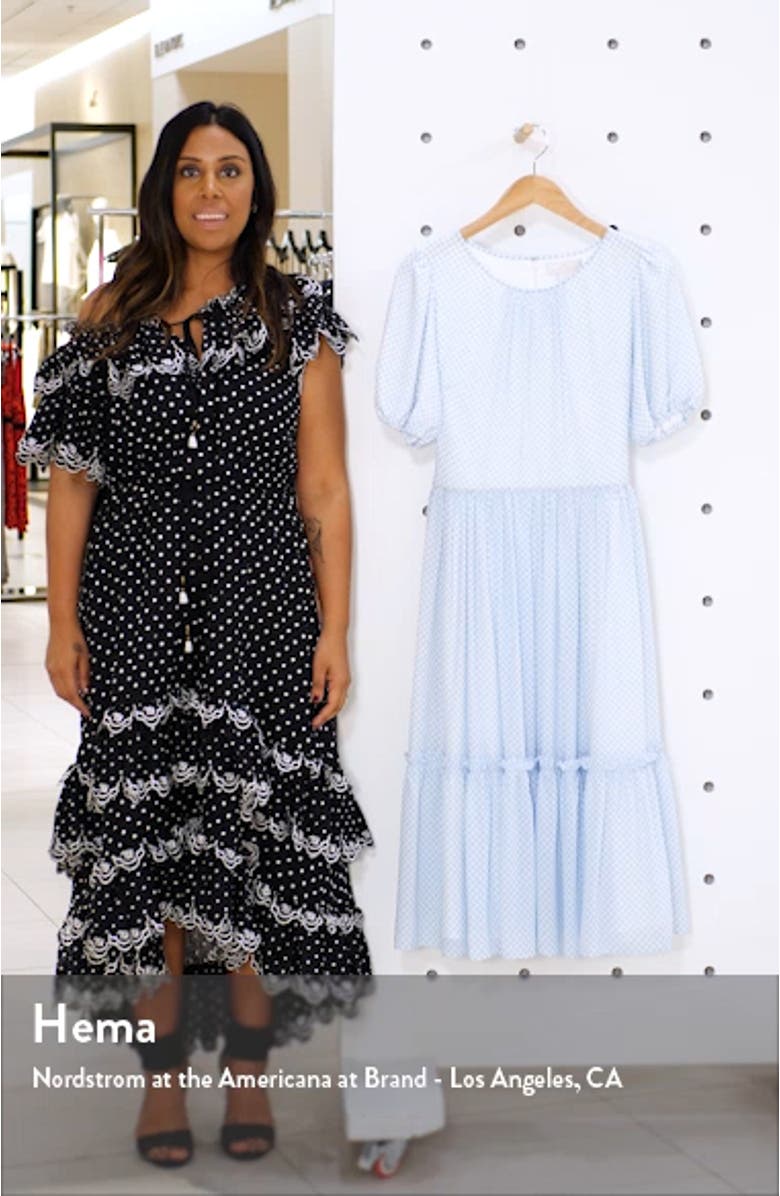 Gingham Puff Sleeve Dress, sales video thumbnail