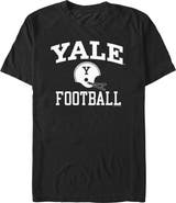 Yale University Men's Yale University Football Helmet Logo Graphic T-Shirt