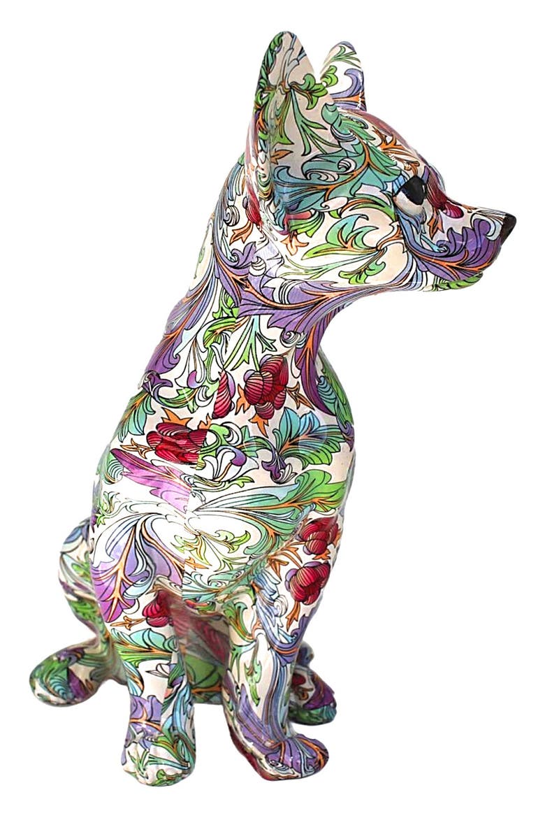 10-Inch Retro Flower Chihuahua Statue, Alternate, color, CHIHUAHUA
